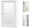 RELAX4LIFE Spiegelschrank Bad, Badschrank mit Verstellbarer Ablage, Badezimmerschrank hängend mit Spiegel, Badezimmer Spiegelschrank, Hängeschrank mit Tür, Wandschrank aus Holz, 34 x 15 x 53 cm, Weiß