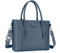 MOSISO Laptop Tote Sac(15-16 Pouces), PU Cuir Mallette Sac Bandoulière Compatible avec MacBook & Notebook Grande Capacité avec Compartiment Rembourré, Bleu Niagara