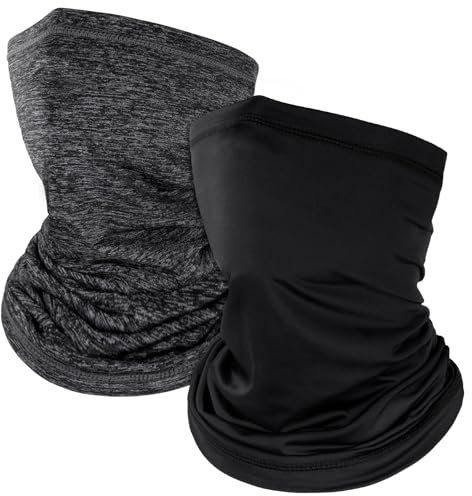 Kiiwah 2 Stück Multifunktionstuch Schlauchschal Elastisch Halstuch für Herren und Damen Loop Schal Winddicht Halswärmer Sport Nackenwärmer für Outdoor Skifahren Motorrad Laufen