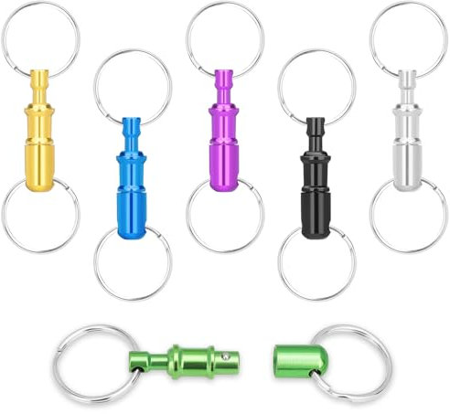 EEEKit Magnetische Schnellverschluss Schlüsselringe, 6 Stk Abnehmbare Schlüsselanhänger Organizer für Mehrfachschlüsselhalter