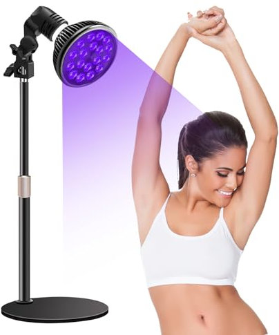 54W UV-Bräunungslampe für Gesicht & Körper, 180° Drehbar Bräunungslampe für Zuhause, Gesichtsbräunungslampe, UV Bräunungsgerät, Bräunungslampe, Geschenk für Schönheitsliebhaber (Tisch-Stativ)