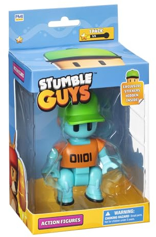 BANDAI - Stumble Guys - Robot Guy - Figurine 11 cm avec Stickers - Personnage articulé - Figurine Jeu vidéo Stumble Guys Robot Guy - Jouet Enfant Ado 8 Ans et + - PMS6210D