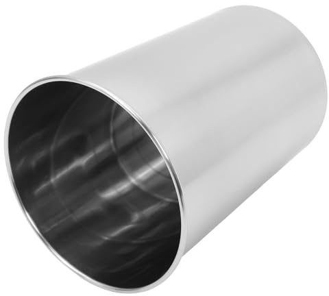 FONDOTIN Cubo de Basura Empotrado para Cocina Bote de Basura de Metal Inoxidable 201 Tamaño Estándar Papelera Metálica para Encimera Interior Resistente y Compacto