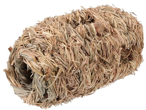BESPORTBLE Tunnel en Paille Marron pour Hamster Nid Caché, Jouet Sûr pour Rongeurs, Réduit Le Stress des Petits Animaux de Compagnie