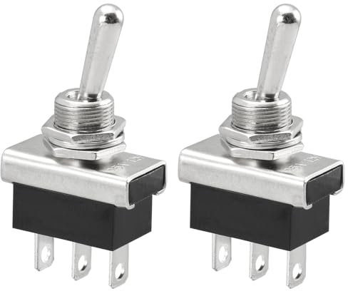 Heschen Kippschalter KN3D-102 Ein/Ein (On/On) Schalter SPDT 25A 12V 3-polig rastend Für auto, 2 Stück