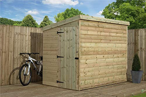 Empire 2000 Pent Garden Shed 8X4 SHIPLAP T&G PRESSURE TREATED DOOR LEFT END
