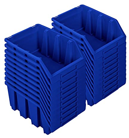 PAFEN Lot de 20 boîtes empilables pour mur d'outils 243 x 125 x 175 mm - Boîte de visualisation empilable - Bleu