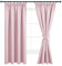 DWCN Vorhang Verdunkelungsgardinen Dicke Blickdichte Vorhänge mit Kräuselband Vorhänge mit Vorhang-Krawatten, 200x140 cm(HöhexBreite), Blush Pink, 2er Set