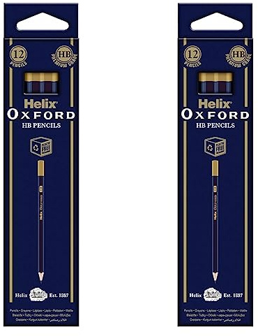 Helix Oxford Hb Grade Graphite Pencils (Pack of 24) with Plastic Free Packaging