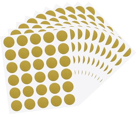 Autocollants à Gratter 300 pcs Étiquettes Autocollante Carte à Gratter Étiquettes Scratch pour Activités de Fête Faveurs Notes Cadeaux Surprises Jeux Collectes de Fonds 2.5 cm Or