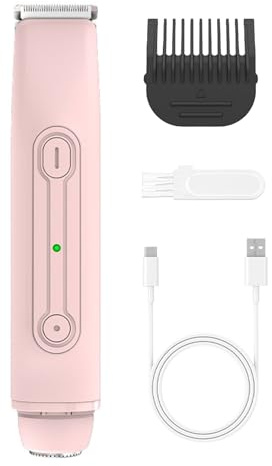 Recortador de bikini para mujer, removedor eléctrico de vello púbico, depiladora de afeitar impermeable, afeitadora portátil, ideal para rostro, piernas, barba, piel sensible, aseo personal, 7 x 1.2