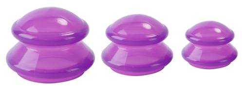 Hoite 4 Pcs/Set Silicone Cupping Glasses, High Transparency Silicone Cupper, 4 Different Sizes, for the Whole Body