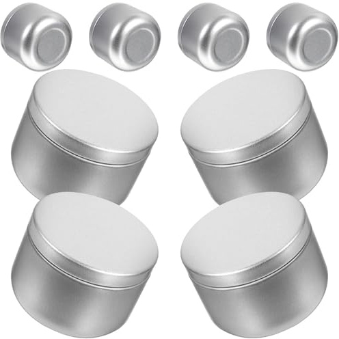 CANIGHT Barattoli di Latta Ermetici per Conservazione tè e Alimenti Secchi, Contenitori per tè Sfuso Coperchio Sigillabile, Set da 10 Pezzi 50ml per Organizzazione Cucina
