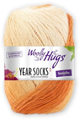 Woolly Hugs Year Socks Fb. 09 SEP, 100 g di Lana per Calze con sfumatura decentrata.