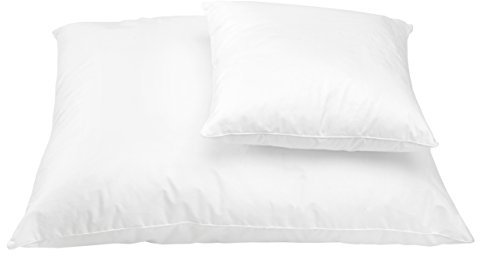 Kopfkissen Schlafkissen 100% Baumwolle Steppkissen mit Reißverschluss Kissen weiß für Allergiker atmungsaktiv 40x40 40x60 50x60 50x70 70x80 Premium Qualität Öko-Tex Standard (40 x 40 cm)