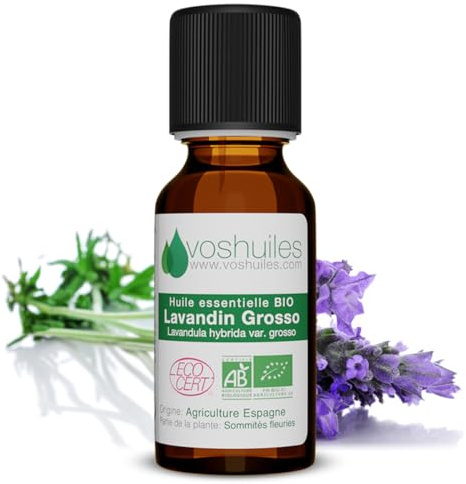 VOSHUILES - Huile Essentielle Mandarine Verte - Parfum Fruité Frais - Aide à la Concentration et au Calme - 100% Pure, Naturelle et Chémotypée - 5ml