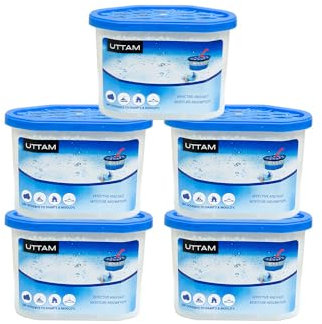 KARAN KING® Dehumidifier Pack of 5 x 500ml Condensation Remover Moisture Absorber Dehumidifiers for Damp, Home, Kitchen, Wardrobe, Bedroom, Caravan, Office, Garage, Bathroom, Basement (Pack of 5)