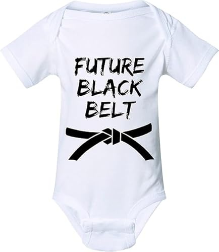 Freedomtees Future Black Belt Funny Bodysuit Baby Infant boy or Girl 1 Piece Martial Arts Jiu Jitsu (24 MONTHS)