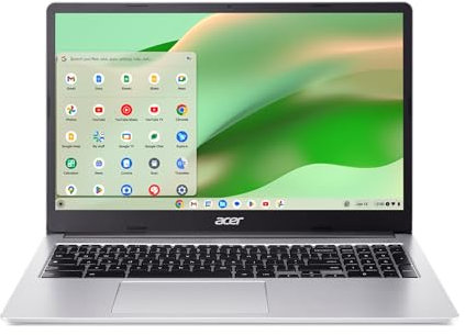 Acer Chromebook 315 Laptop | Intel Celeron N4500 | 15.6 Full HD IPS Display | Intel UHD Graphics | 4GB LPDDR4X | 64GB eMMC | Intel Wi-Fi 6 | DTS Audio | USB Type-C | Chrome OS | CB315-4H-C8XU,Silver