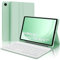 Funda con Teclado para Samsung Galaxy Tab A9 8.7'', Teclado Bluetooth Inalámbrico Desmontable con Funda y Portalápices para Samsung Galaxy Tab A9 8.7 Pulgadas 2023(SM-X110/X115/X117), Verde Claro