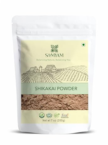 SAMYAM Shikakai Haarreinigungspulver – 200-g-Packung, ayurvedische Haarmaske, 100% natürlich, frei von Chemikalien