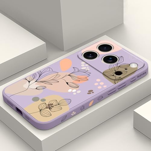 LEECG Fodral för iPhone 17 Pro tunt mjukt silikonfodral reptåligt mikrofiberfodral för iPhone 17 Pro, Morandi Lila
