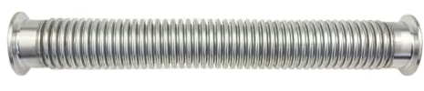 Minxi 1.5 Tri Clamp Corrugated Flexible Bellow Hose, SS304 Stainless Steel (12 inch long)