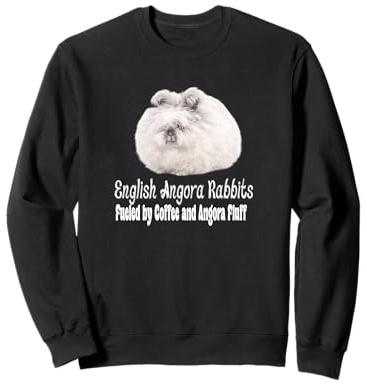 Lapin Angora Anglais alimenté par Le café et l'angora Peluche Animal Sweatshirt