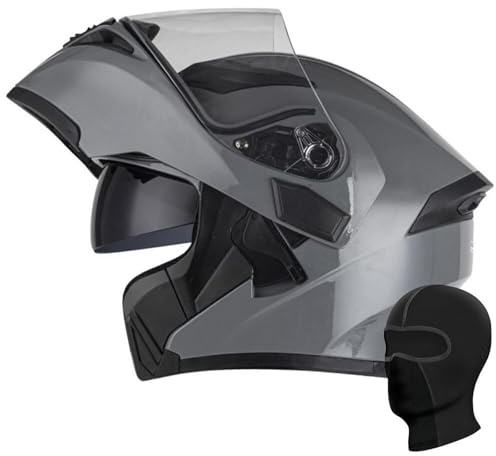 Öppningsbar Motorcykelhjälm Integralhjälm, Dubbelvisir Aero Stratos Jet, ECE 22.06 DOT Godkänd, Anti-Imma Solskydd för Cruiser Street Bike