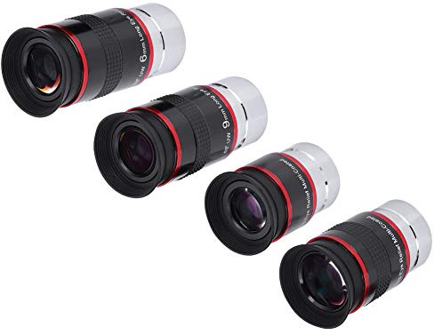 Teleskop Okular Set 1,25 Astronomieteleskop 6mm/9mm/15mm/20mm 4 Teiliges Okular Kit FMC 68 Grad Okular mit Extrem Langem Augenabstand für Teleskop Zubehör