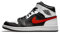 Nike Herren Air Jordan 1 Mid Basketballschuh, Black Chile Red White, 44 EU
