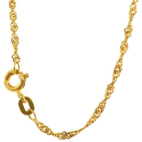 Goldkette Singapurkette Länge 42cm - Breite 1,4mm - 585-14 Karat Gold