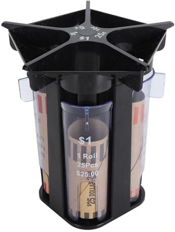 Münzzähler, Münzsortierrohr, ABS-Münzhalter, Desktop-Wechselzähler, 5-in-1-Münzorganisator, Wechselzählerhalter Schnelles und Genaues Sortieren