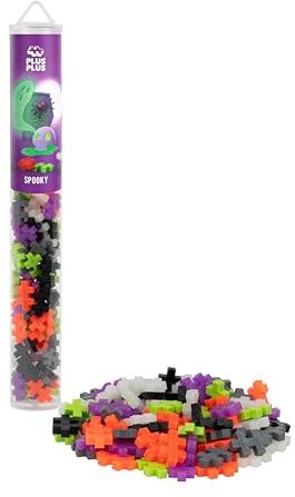 Plus-Plus 4320 geniale giocattolo da costruzione, mix di colori Spooky, pietre da costruzione creative, set di mattoncini per bambini, 100 pezzi