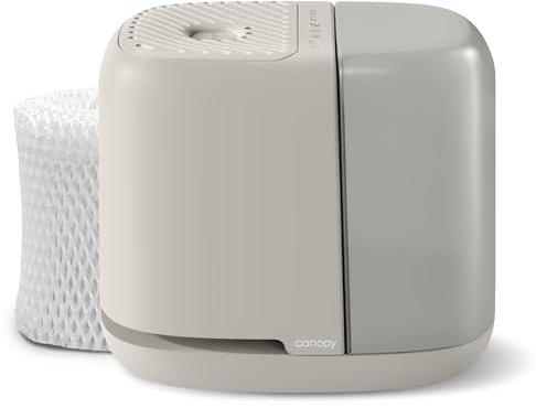 Canopy Bedside Humidifier 2.0, Moonstruck, 36 HR Run Time, 2.5L Capacity - Reading Light & White Noise - Alleviate Symptoms of Allergies, Cold, Dry Skin - Humidifier, Filter, Power Cord & Adapter