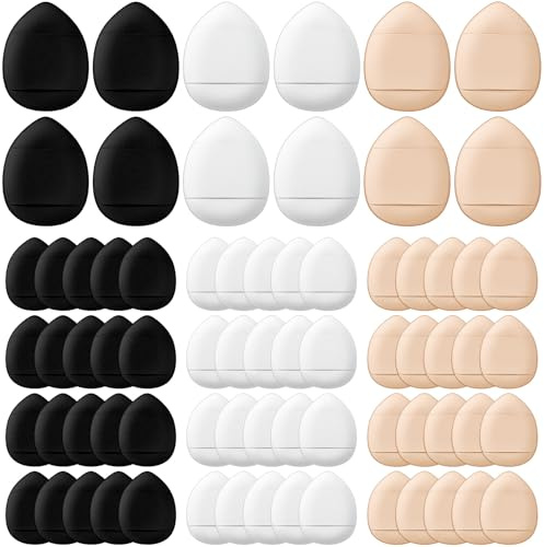 Gerrii 72 Pcs Finger Powder Puff Mini, Makeup Applicator, Finger Sponge