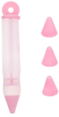 ELAYARD 1 Set Pennarello per cioccolato Forniture di decorazione della torta penna per decorare torte in silicone penna da scrittura a inchiostro Gel di silice rosa