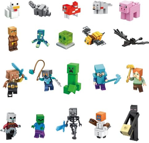 20PC Cake Toppers Figures Set Cupcake Toppers Birthday Cake Decoration Characters Mini Action Figur Toy Party Bags Gift