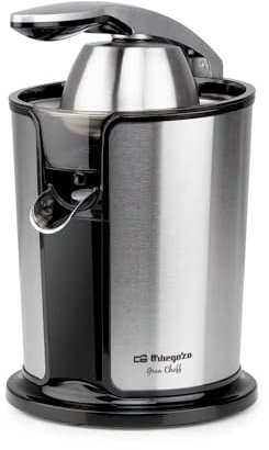 Exprimidor Orbegozo EP 4300, 1100W, Cuerpo, filtro y boquilla de acero inoxidable