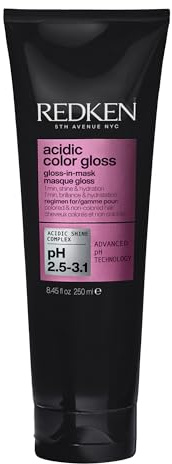 Redken Silikonfreie Haarmaske für intensive Feuchtigkeit & spiegelnden Glanz, Entfernt Rückstände und lässt das Haar strahlen, Cream-To-Gloss Technologie, Acidic Color Gloss Gloss-In-Mask, 250 ml