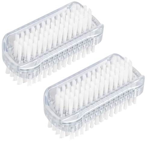 AYBUY Spazzola per unghie double face, 2 PCS Spazzola Per Unghie, Spazzole per la Pulizia Plastica per Pulizia di mani Delle Unghie