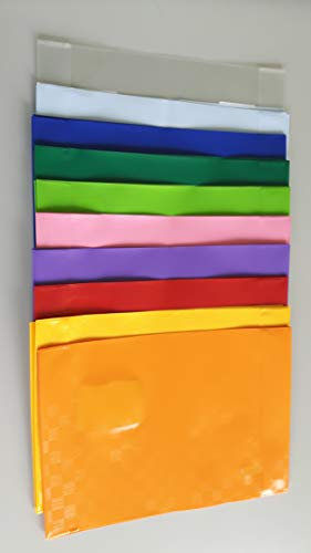 Dapo Heftumschläge A5 10 Farben je 5 oder 10 Stück von Herlitz Hefthüllen mit Namenschild Baststruktur farbig Sortiert (10 Farben je 5 Stück)