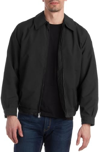 Perry Ellis Mens Golf Jacket - Soft Microfiber Waterproof Lightweight Jacket Full Zip Windbreaker Jackets for Men, Size X-Large, Black
