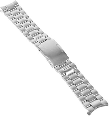 Bracelet de montre à maillons en acier inoxydable avec extrémités incurvées 22 mm