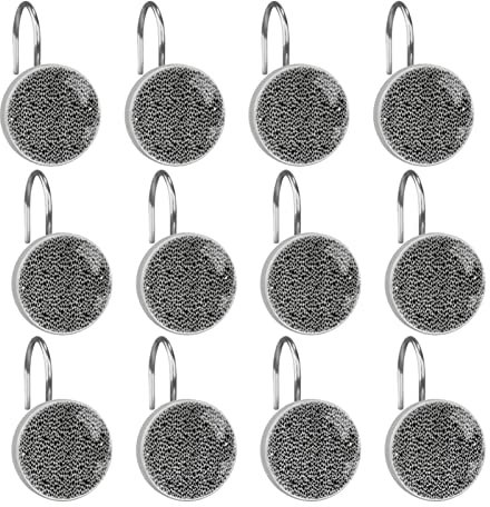 ragno di stile astratto floreale Ganci per tende da doccia,confezione da 12,Anelli per tende da doccia in acciaio inossidabile per tende da doccia