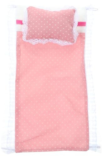 MUCKLILY Doll Bedding Accessories Set Doll Bedding for Doll Beds, Cradles and Cribs with Comforter & Pillows Realistic Bedroom Accessories