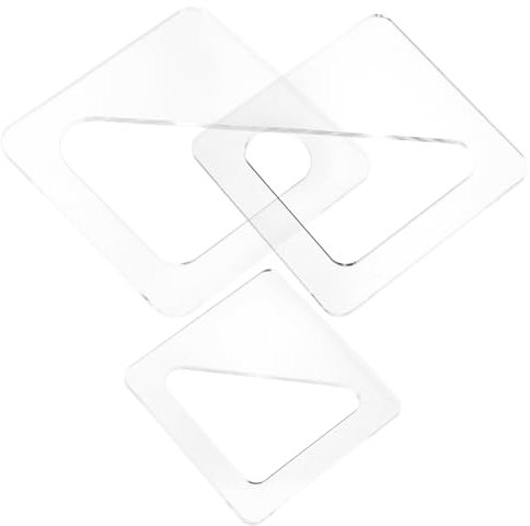 KONTONTY 3pcs Cutting Boards Router Template Acrylic Stencil Handle Template for Kitchen Chopping Board