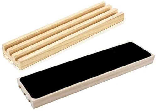 Domino rack i trä, 2 Dominobrickor, arrangör för Mexikanska Chickenfoot tåg och andra Dominospel