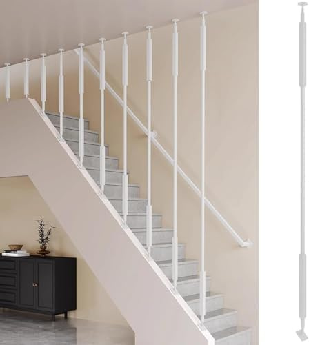 Balaustra per scale interne, semplice guardavia per una maggiore sicurezza su gradini e pali di recinzione, altezza personalizzabile