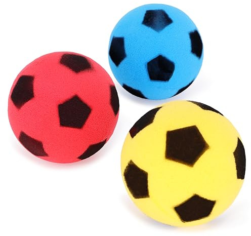 Toyland® 6-pack 7.5cm (3) Färgglada minifotbollar i mjukt skum - Sommar strandspel - Sportleksaker inomhus och utomhus (6-pack)